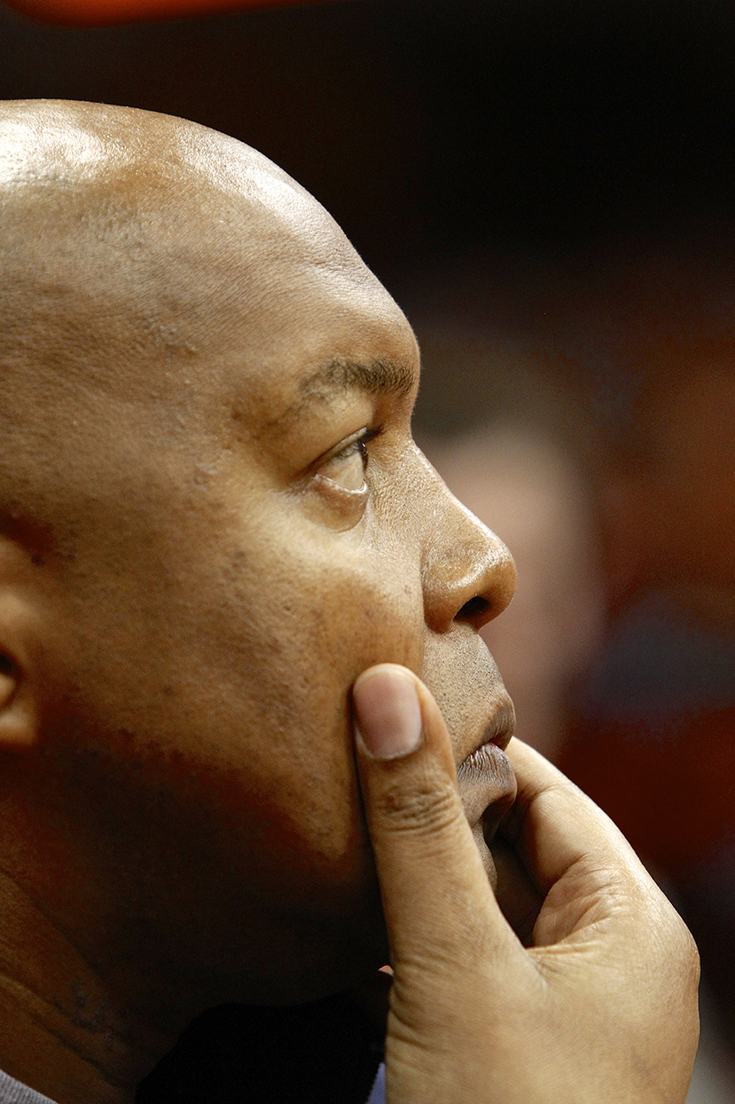 Derrick Coleman contemplating.