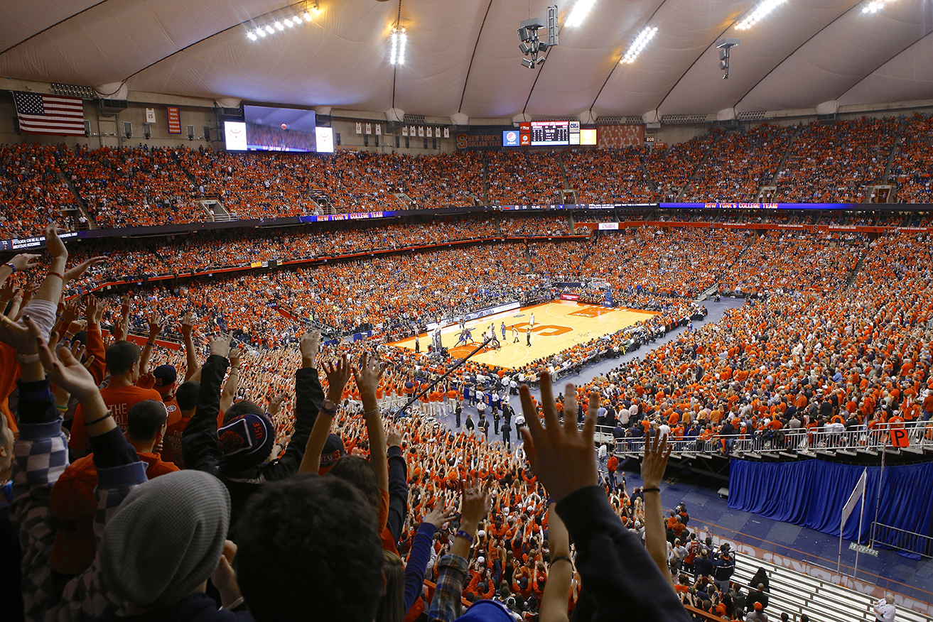 A sea of orange.