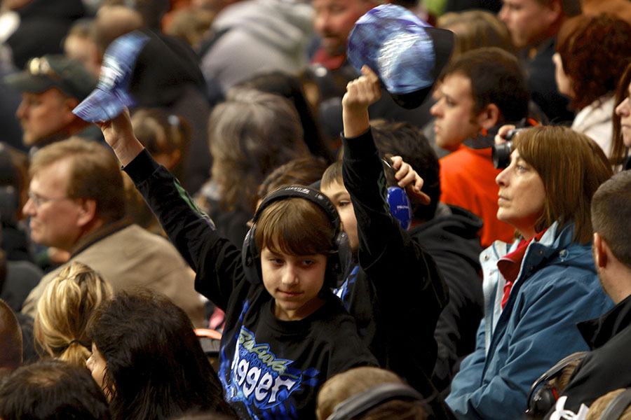 Fans in the stands