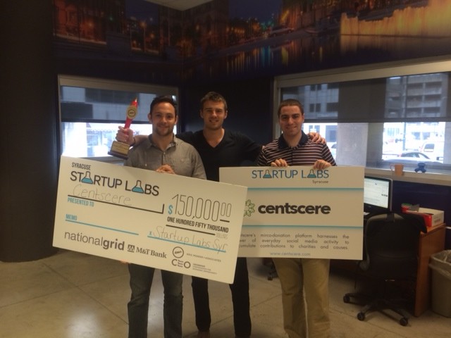 Centscere Turns Social Media Actions Into Donations Team Centscere. (Photo: Joe Cunningham | Syracuse New Times)