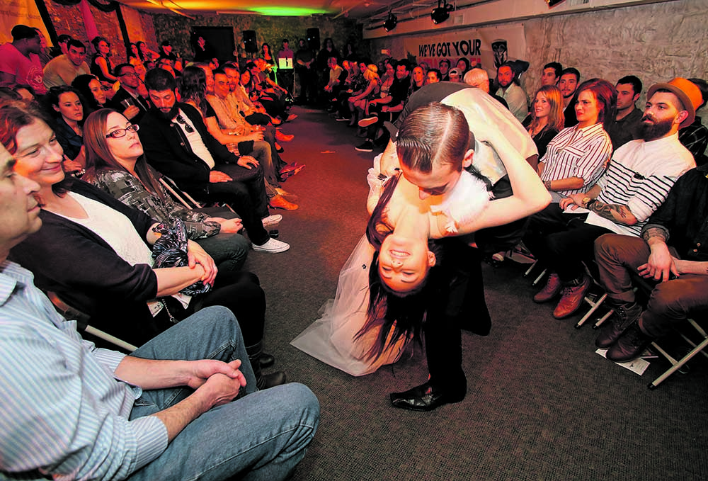 Models during The Underground Show Thursday at Marissa's Fortress of Beauty, 210 Walton St., during Day 2 of Syracuse Fashion Week.