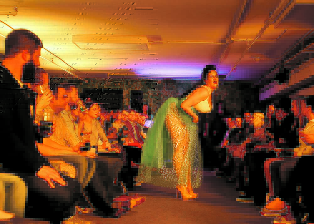 A model at The Underground Show Thursday at Marissa's Fortress of Beauty, 210 Walton St., during Day 2 of Syracuse Fashion Week.