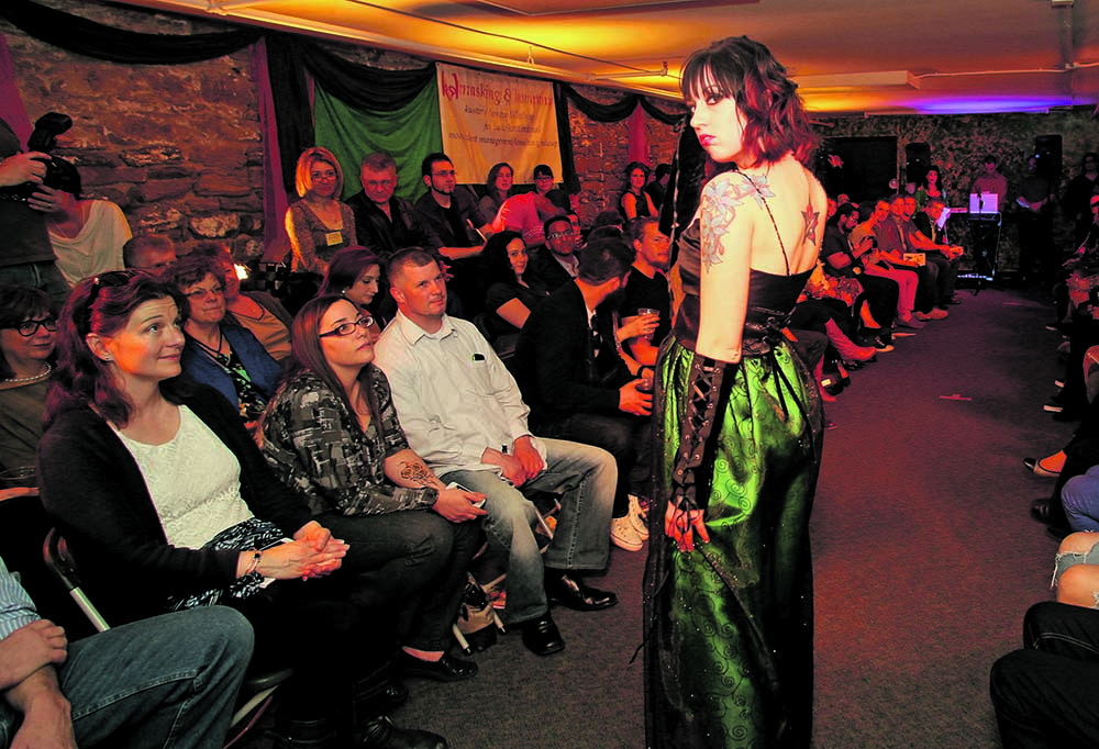 A model at The Underground Show Thursday at Marissa's Fortress of Beauty, 210 Walton St., during Day 2 of Syracuse Fashion Week.