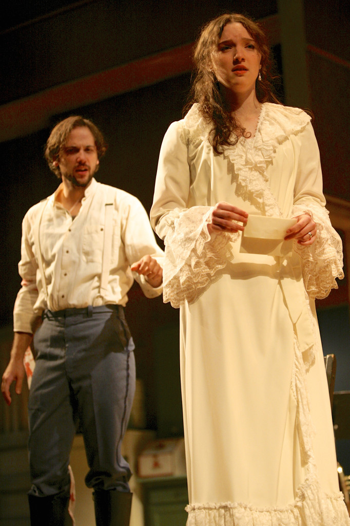 Darian Sundberg and Maya Dwyer perform a scene from Covey Theatre Company's 'Lincoln's Blood.' Michael Davis Photo | Syracuse New Times