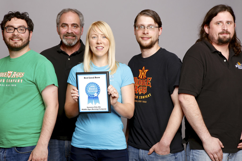 Best Local Brew - Syracuse Pale Ale, Middle Ages Brewing Company Pictured: Isaac Rubenstein, Marc Rubenstein, Cheryl Mann, Trevor Osgood, Matthew Vogelsang Michael Davis Photo | Syracuse New Times