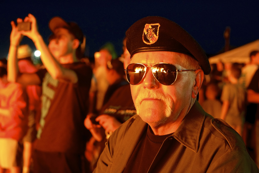 Veteran at Memorial Day Watch Fire