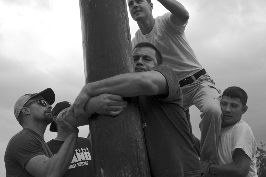 Greased Pole Climb, Jordan Fall Festival.