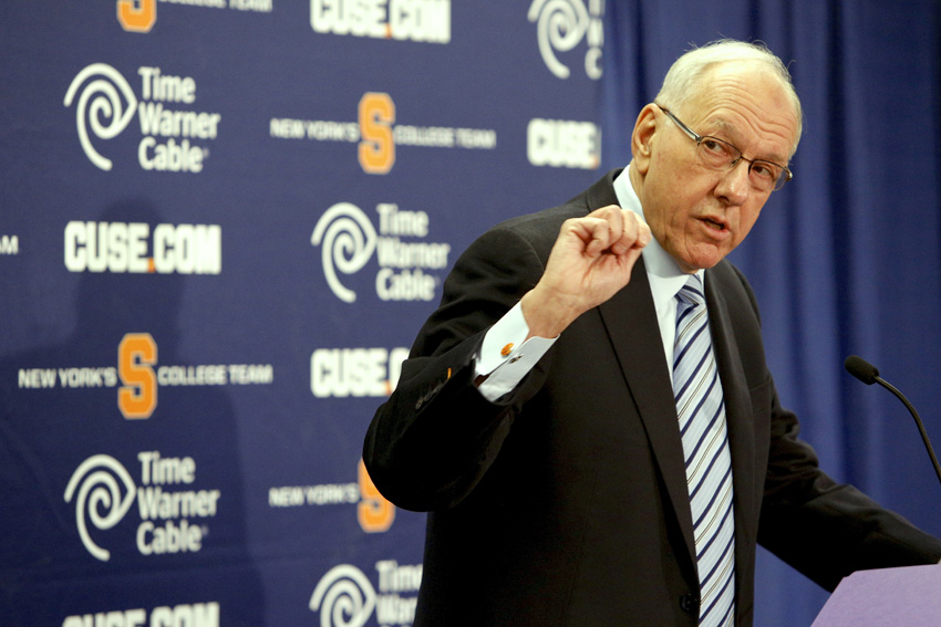 Boeheim Responds to NCAA Report. Michael Davis Photo | Syracuse New Times