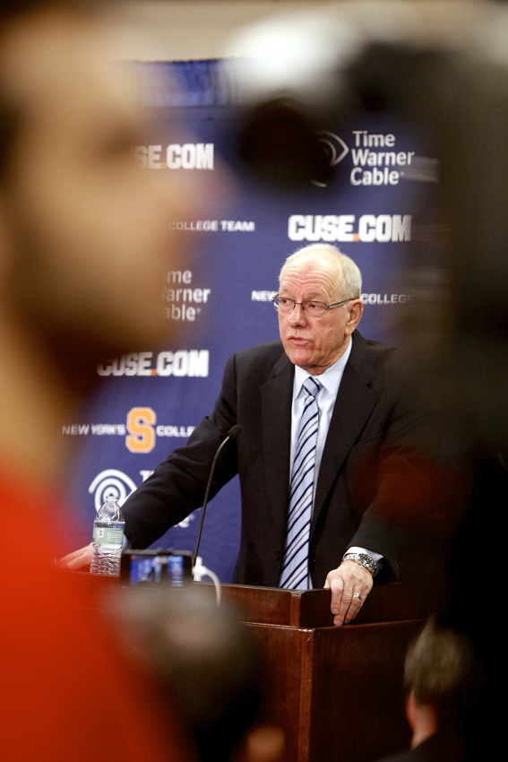 Boeheim Responds to NCAA Report. Michael Davis Photo | Syracuse New Times