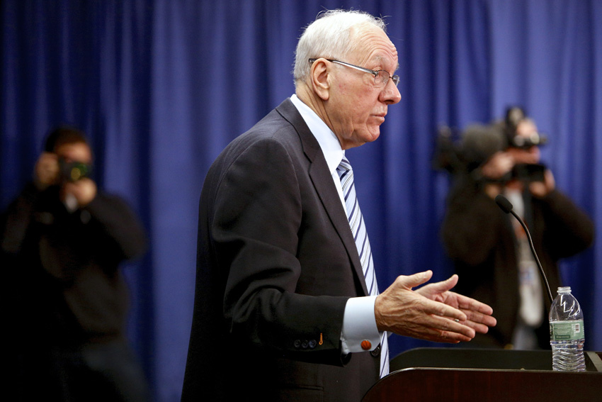 Boeheim Responds to NCAA Report. Michael Davis Photo | Syracuse New Times