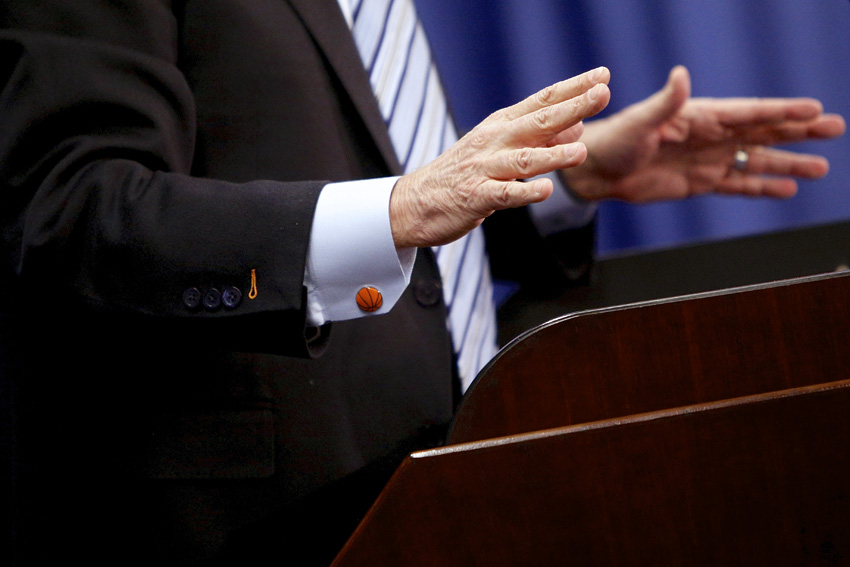 Boeheim Responds to NCAA Report. Michael Davis Photo | Syracuse New Times