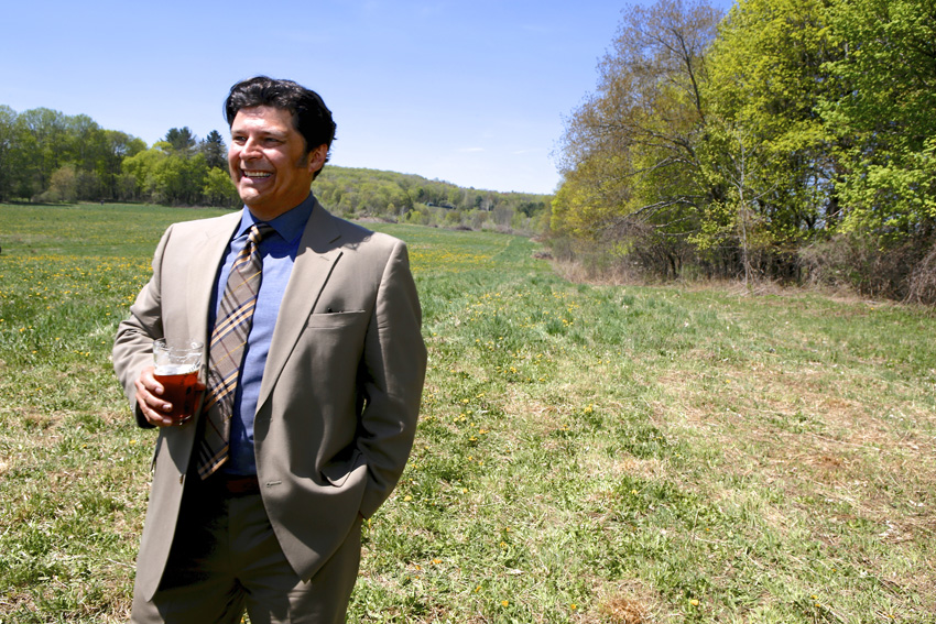 David Katleski on site of the future Empire Farmstead Brewery on Rt. 13, Cazenovia, N.Y.