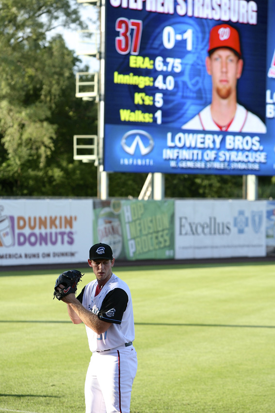 Strasburg player introduction. Michael Davis | Syracuse New Times