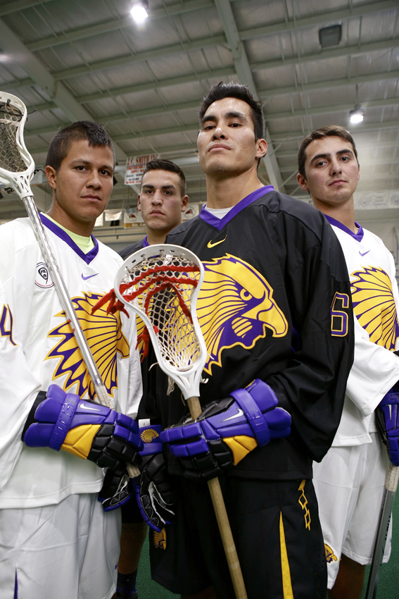 From left to right: Haina Thompson, Randy Staats, Brett Bucktooth and Josh Becker of the Iroqouis Nationals. Michael Davis Photo | Syracuse New Times