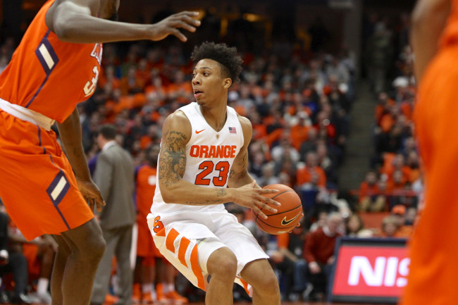 Malachi Richardson in a game vs. Clemson. Michael Davis photo | Syracuse New Times